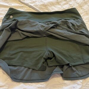 Zella High Waist Olive Green Atheletic Skort